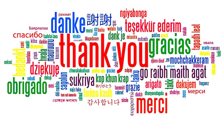 thank yous in many languages