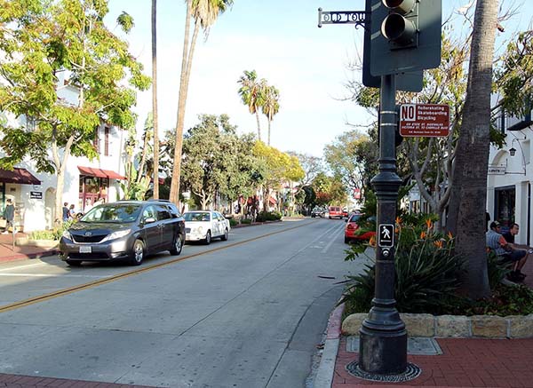 State Street in downtown Santa Barbara